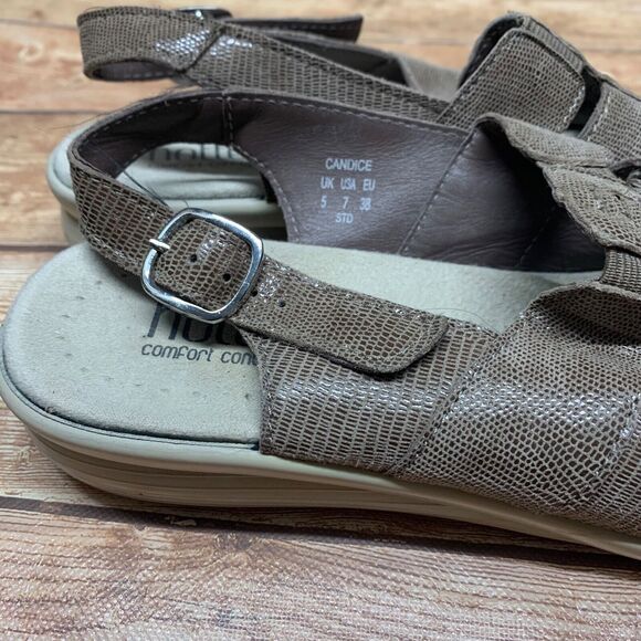 HOTTER Comfort Concept Candice Beige Leather Sandals Size 7 EU 38 - Picture 8 of 11